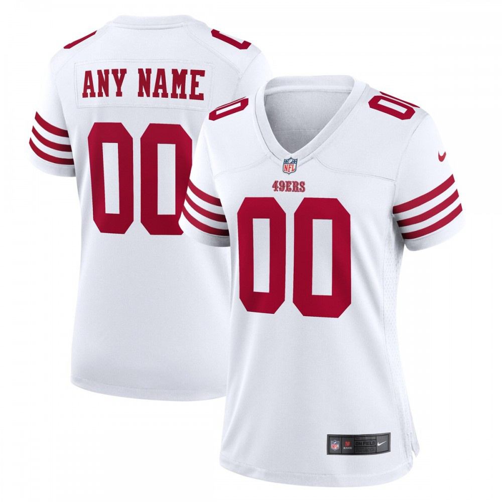 San Francisco 49ers Nike Women's Game Custom Jersey - White-GridironStore